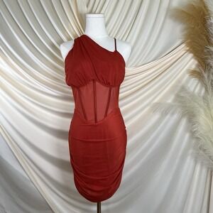 Oh Polly Rust Mini Dress